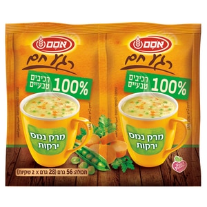  אסם זוג מרק נמס ירקות 10*56 גרם 