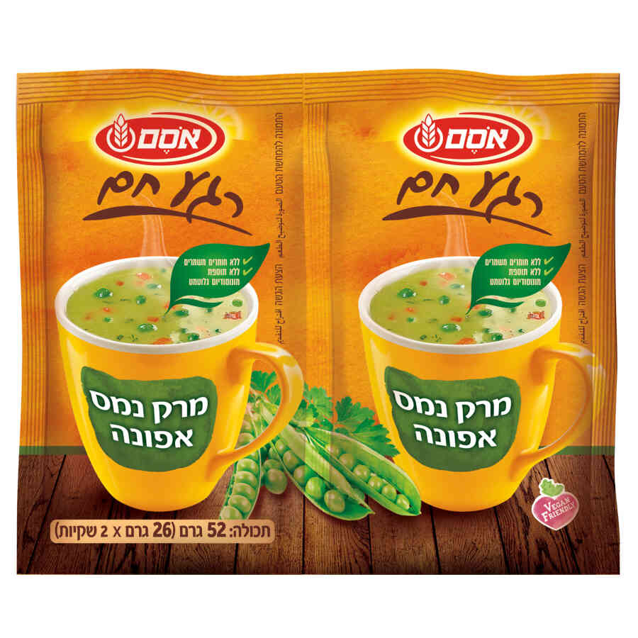 אסם זוג מרק נמס אפונה 14*52גרם