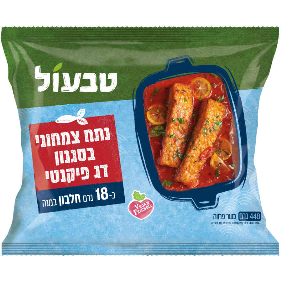 טבעול פילה דג טבעוני בסגנון מרוקאי 448 גרם