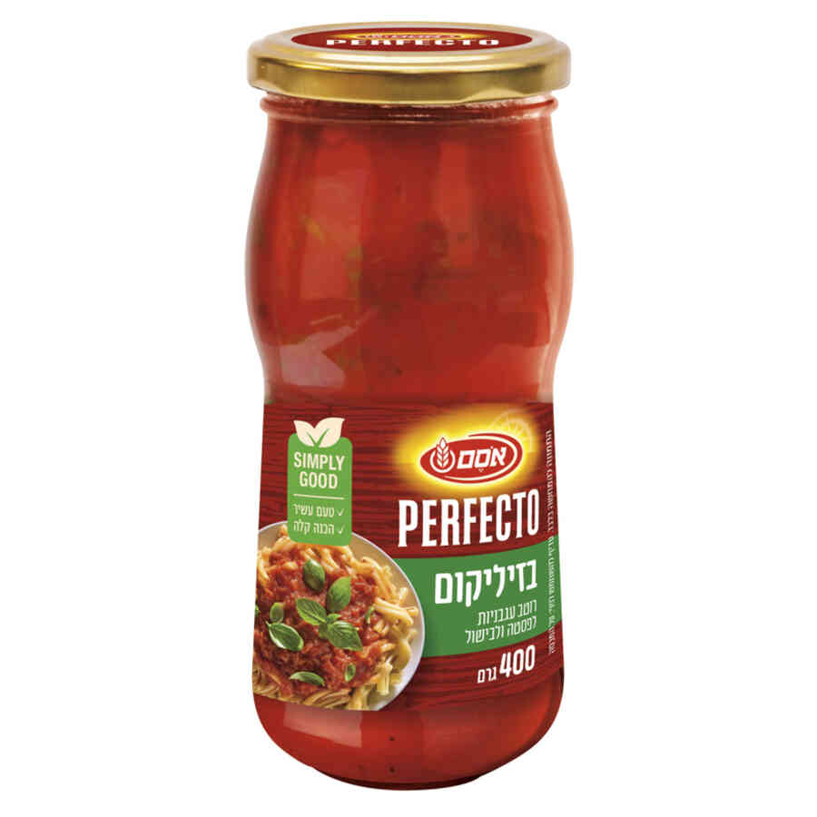 רוטב עגבניות וביזליקום לפסטה