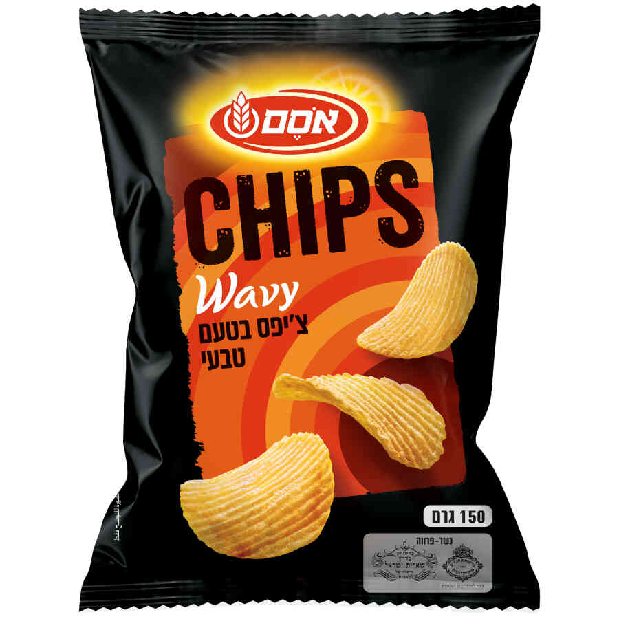 חטיף צ'יפס אסם גלי אריזה גדולה