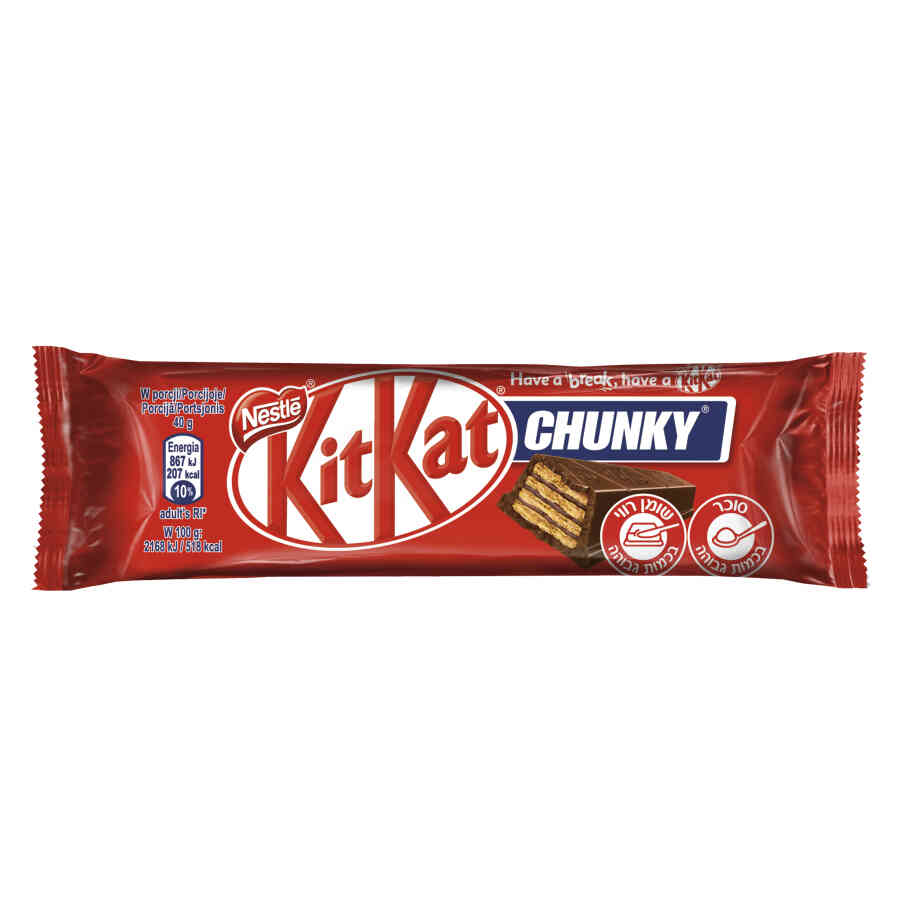 חטיף שוקולד קיט קט צ'אנקי חלב 40ג