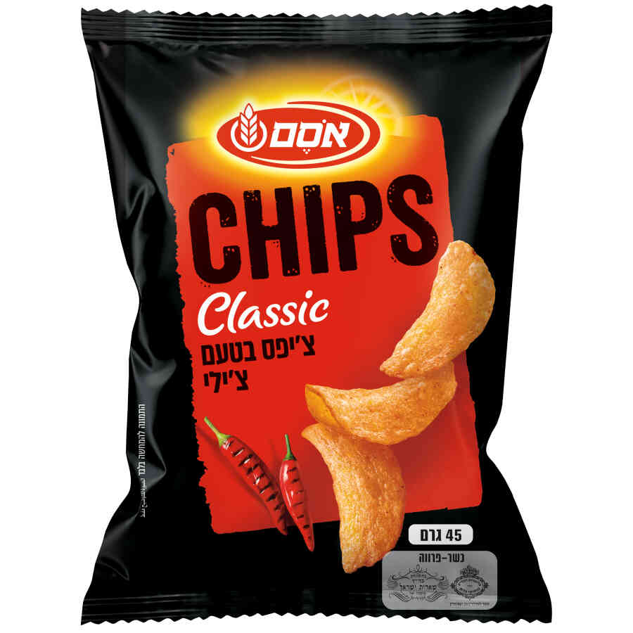 חטיף צ'יפס אסם בטעם צ'ילי