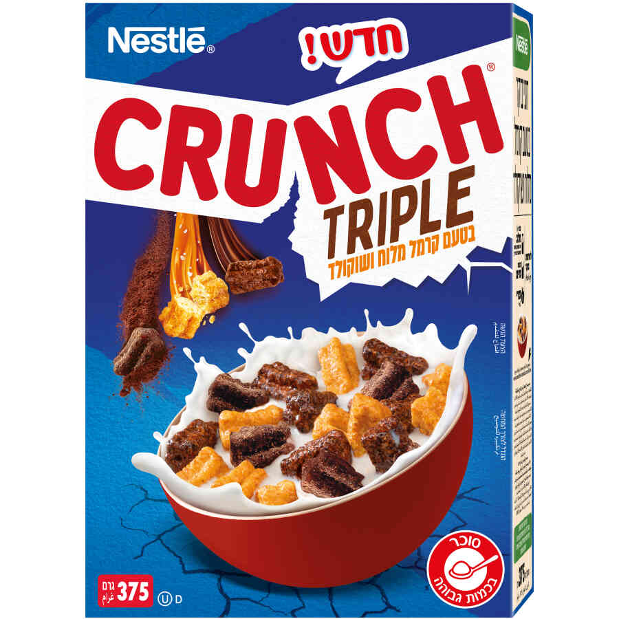 קראנץ טריפל 18*375גרם